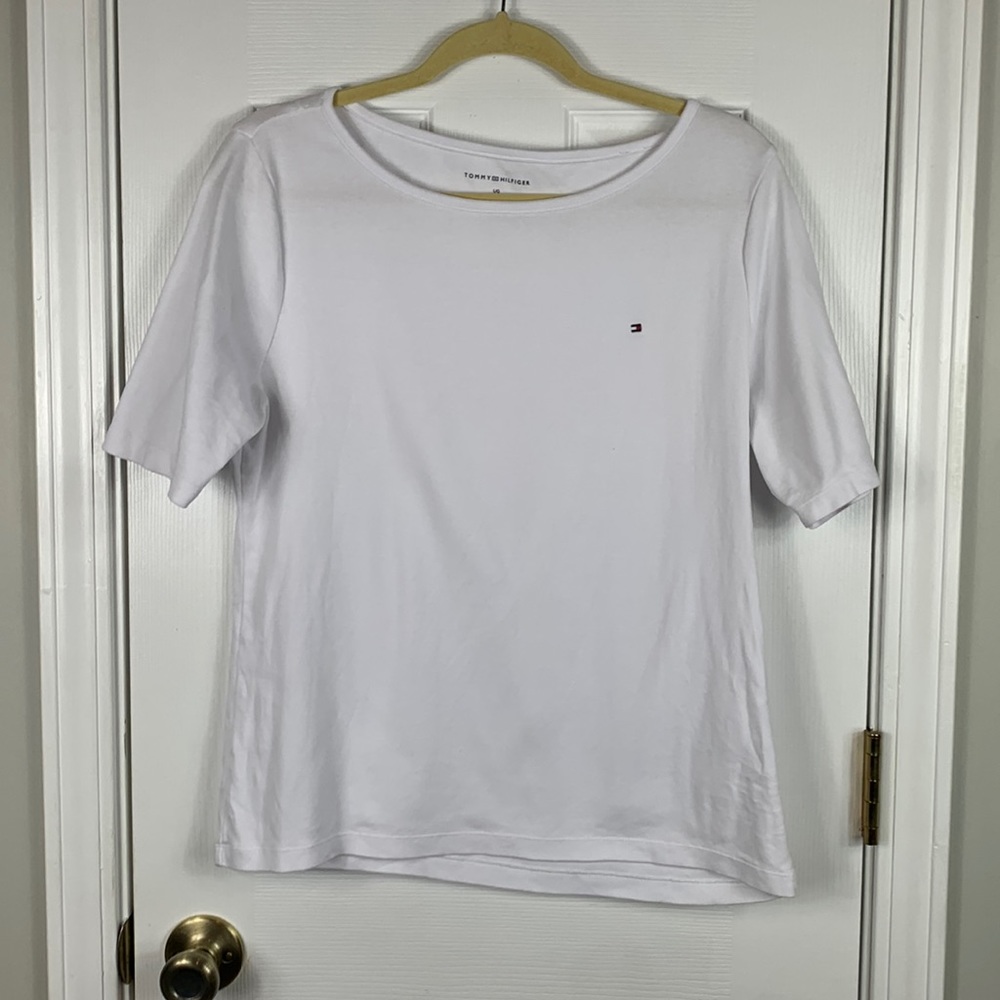Tommy Hilfiger white short sleeved tee shirt size large